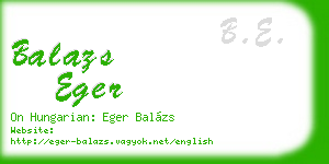 balazs eger business card