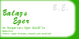 balazs eger business card